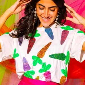 NWT | Queen of Sparkles | Carrot Tee